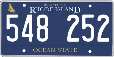 RI license plate 548252