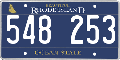 RI license plate 548253
