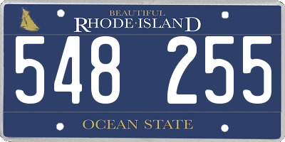 RI license plate 548255