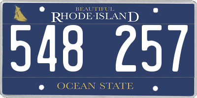 RI license plate 548257