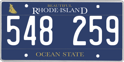 RI license plate 548259