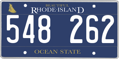 RI license plate 548262