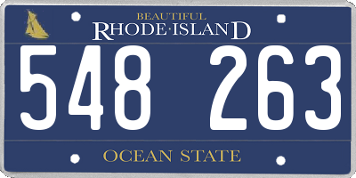 RI license plate 548263