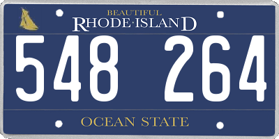 RI license plate 548264