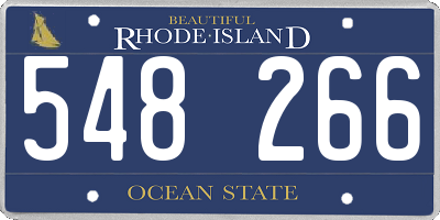 RI license plate 548266