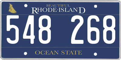 RI license plate 548268