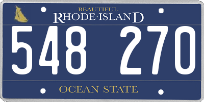 RI license plate 548270