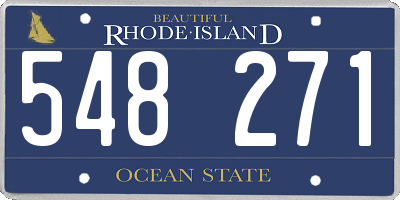 RI license plate 548271
