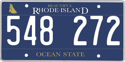 RI license plate 548272