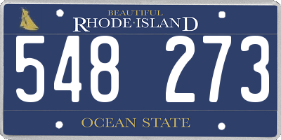 RI license plate 548273