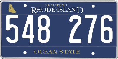 RI license plate 548276