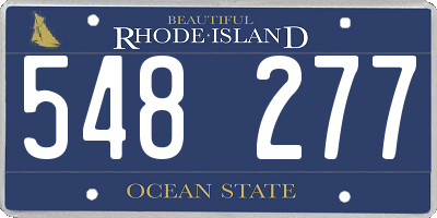 RI license plate 548277