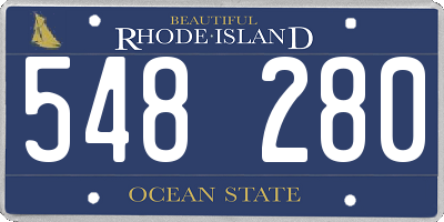 RI license plate 548280