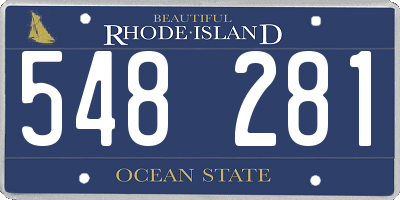 RI license plate 548281