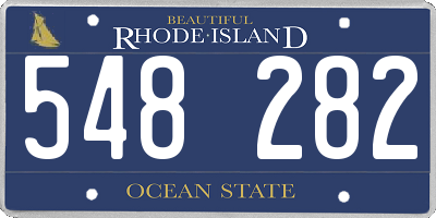 RI license plate 548282