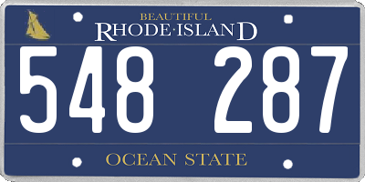 RI license plate 548287
