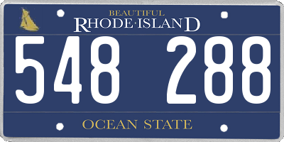 RI license plate 548288