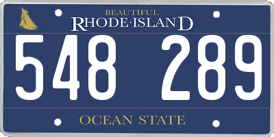 RI license plate 548289