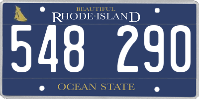 RI license plate 548290