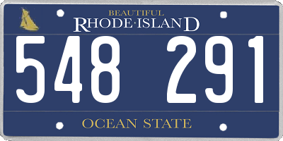 RI license plate 548291