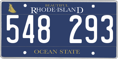 RI license plate 548293
