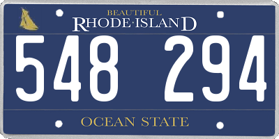 RI license plate 548294