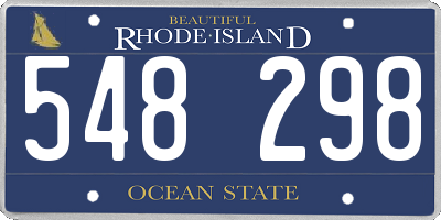 RI license plate 548298