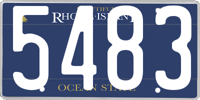 RI license plate 5483