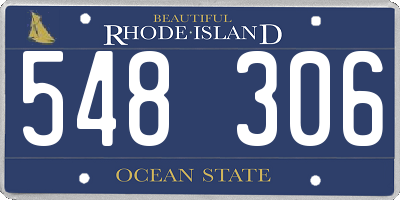 RI license plate 548306