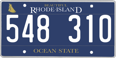 RI license plate 548310