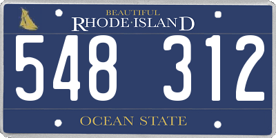 RI license plate 548312