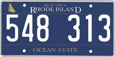 RI license plate 548313