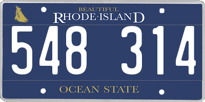 RI license plate 548314