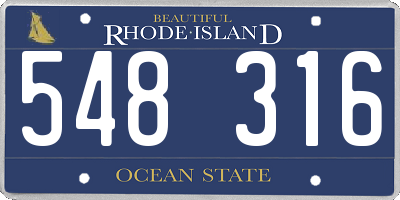 RI license plate 548316