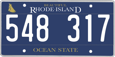 RI license plate 548317