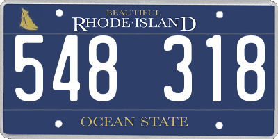 RI license plate 548318