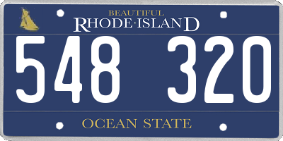 RI license plate 548320