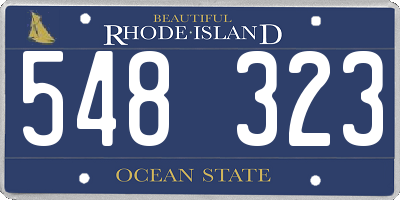 RI license plate 548323