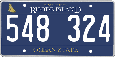 RI license plate 548324