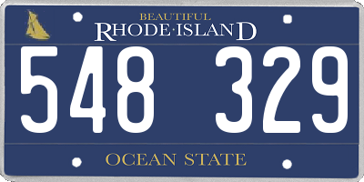 RI license plate 548329