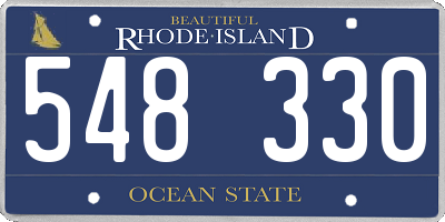 RI license plate 548330