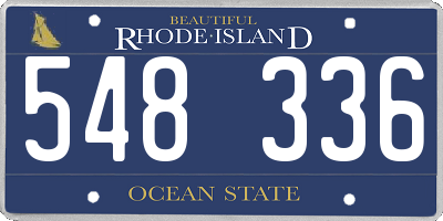 RI license plate 548336