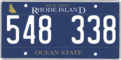 RI license plate 548338