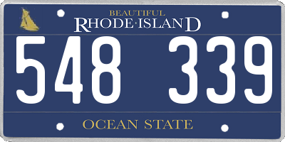 RI license plate 548339
