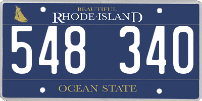 RI license plate 548340