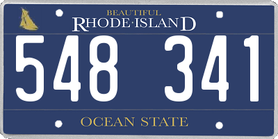 RI license plate 548341