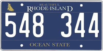 RI license plate 548344