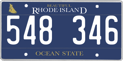 RI license plate 548346