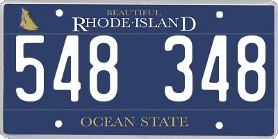 RI license plate 548348