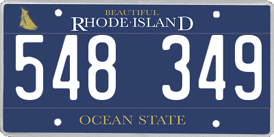 RI license plate 548349